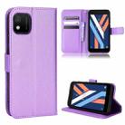 For Wiko Y52 Diamond Texture Leather Phone Case(Purple) - 1