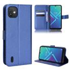 For Wiko Y82 Diamond Texture Leather Phone Case(Blue) - 1