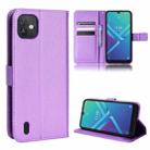 For Wiko Y82 Diamond Texture Leather Phone Case(Purple) - 1