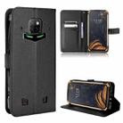 For Doogee S88 Pro / S88 Plus Diamond Texture Leather Phone Case(Black) - 1