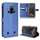 For Doogee S88 Pro / S88 Plus Diamond Texture Leather Phone Case(Blue) - 1