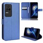 For Xiaomi Redmi K40S Diamond Texture Leather Phone Case(Blue) - 1
