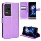 For Xiaomi Redmi K40S Diamond Texture Leather Phone Case(Purple) - 1