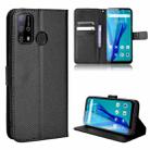 For Oukitel C23 Pro Diamond Texture Leather Phone Case(Black) - 1