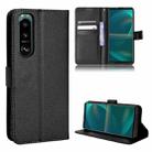 For Sony Xperia 5 III Diamond Texture Leather Phone Case(Black) - 1