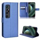For Xiaomi Mi 10 Ultra Diamond Texture Leather Phone Case(Blue) - 1