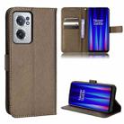 For OnePlus Nord CE 2 5G Diamond Texture Leather Phone Case(Brown) - 1