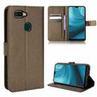 For OPPO A7 / AX7 / A5s / AX5s / A21 Diamond Texture Leather Phone Case(Brown) - 1