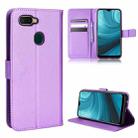 For OPPO A7 / AX7 / A5s / AX5s / A21 Diamond Texture Leather Phone Case(Purple) - 1