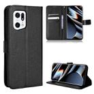 For OPPO Find X5 Pro Diamond Texture Leather Phone Case(Black) - 1