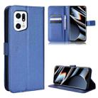For OPPO Find X5 Pro Diamond Texture Leather Phone Case(Blue) - 1