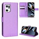 For OPPO Find X5 Pro Diamond Texture Leather Phone Case(Purple) - 1