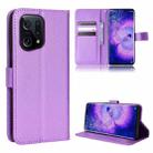 For OPPO Find X5 Diamond Texture Leather Phone Case(Purple) - 1