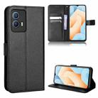 For vivo iQOO U5 5G Diamond Texture Leather Phone Case(Black) - 1