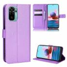 For Xiaomi Redmi Note 10 4G / Note 10S Diamond Texture Leather Phone Case(Purple) - 1
