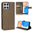 For Honor X8 Diamond Texture Leather Phone Case(Brown) - 1