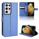 For Samsung Galaxy S21 Ultra 5G Diamond Texture Leather Phone Case(Blue) - 1
