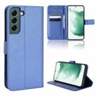 For Samsung Galaxy S22+ 5G Diamond Texture Leather Phone Case(Blue) - 1