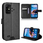 For UMIDIGI Bison Pro Diamond Texture Leather Phone Case(Black) - 1