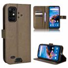 For UMIDIGI Bison Pro Diamond Texture Leather Phone Case(Brown) - 1