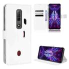 For ZTE nubia Red Magic 7 Diamond Texture Leather Phone Case(White) - 1