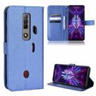 For ZTE nubia Red Magic 7 Diamond Texture Leather Phone Case(Blue) - 1