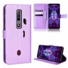 For ZTE nubia Red Magic 7 Diamond Texture Leather Phone Case(Purple) - 1