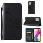 For Motorola Moto G Stylus 2021 Stitching Calf Texture Buckle Leather Phone Case(Black) - 1