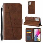 For Motorola Moto G Stylus 2021 Stitching Calf Texture Buckle Leather Phone Case(Brown) - 1