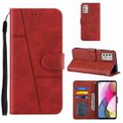 For Motorola Moto G Stylus 2021 Stitching Calf Texture Buckle Leather Phone Case(Red) - 1