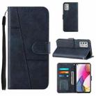 For Motorola Moto G Stylus 2021 Stitching Calf Texture Buckle Leather Phone Case(Blue) - 1