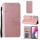 For Motorola Moto G Stylus 2021 Stitching Calf Texture Buckle Leather Phone Case(Pink) - 1
