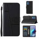 For Motorola Moto G100 / Edge S Stitching Calf Texture Buckle Leather Phone Case(Black) - 1