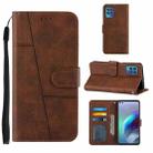 For Motorola Moto G100 / Edge S Stitching Calf Texture Buckle Leather Phone Case(Brown) - 1