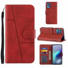 For Motorola Moto G100 / Edge S Stitching Calf Texture Buckle Leather Phone Case(Red) - 1
