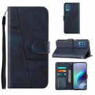 For Motorola Moto G100 / Edge S Stitching Calf Texture Buckle Leather Phone Case(Blue) - 1