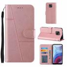 For Motorola Moto G Power 2021 Stitching Calf Texture Buckle Leather Phone Case(Pink) - 1