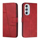 For Motorola Edge X30 Stitching Calf Texture Buckle Leather Phone Case(Red) - 1