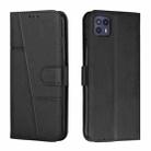 For Motorola Moto G50 5G Stitching Calf Texture Buckle Leather Phone Case(Black) - 1