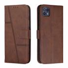 For Motorola Moto G50 5G Stitching Calf Texture Buckle Leather Phone Case(Brown) - 1