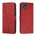 For Motorola Moto G50 5G Stitching Calf Texture Buckle Leather Phone Case(Red) - 1