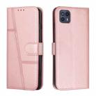 For Motorola Moto G50 5G Stitching Calf Texture Buckle Leather Phone Case(Pink) - 1