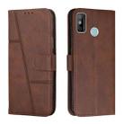 For Tecno Spark Go 2020 / Spark 6 Go Stitching Calf Texture Buckle Leather Phone Case(Brown) - 1