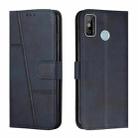 For Tecno Spark Go 2020 / Spark 6 Go Stitching Calf Texture Buckle Leather Phone Case(Blue) - 1