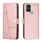 For Infinix Hot 10 Stitching Calf Texture Buckle Leather Phone Case(Pink) - 1