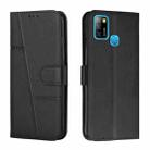 For Infinix Hot 10 Lite / Smart 5 2020 Stitching Calf Texture Buckle Leather Phone Case(Black) - 1