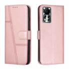 For Infinix Hot 11S NFC Stitching Calf Texture Buckle Leather Phone Case(Pink) - 1