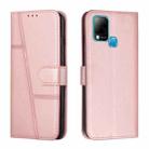 For Infinix Hot 10S / 10T / 10S NFC Stitching Calf Texture Buckle Leather Phone Case(Pink) - 1