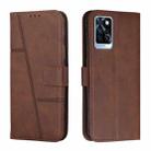 For Infinix Note 10 Pro Stitching Calf Texture Buckle Leather Phone Case(Brown) - 1