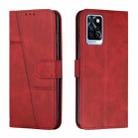 For Infinix Note 10 Pro Stitching Calf Texture Buckle Leather Phone Case(Red) - 1